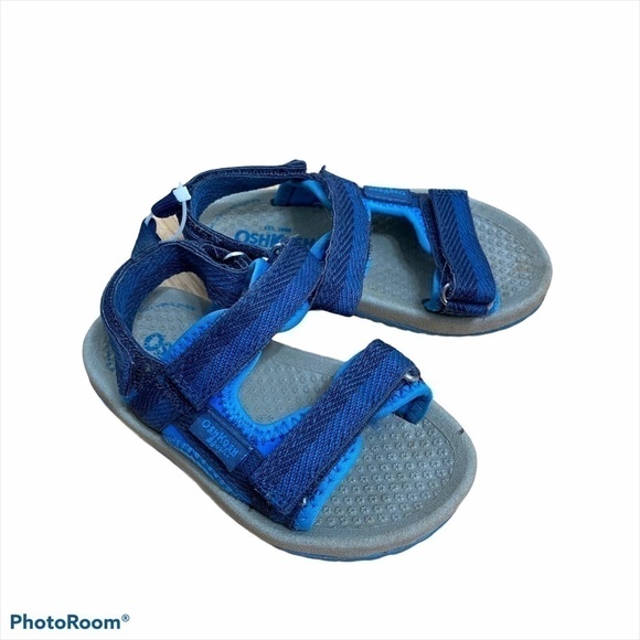 OshKosh Blue Sandals Sz 6 Blue Boys Outdoors Baby Open Toe - Picture 1 of 5